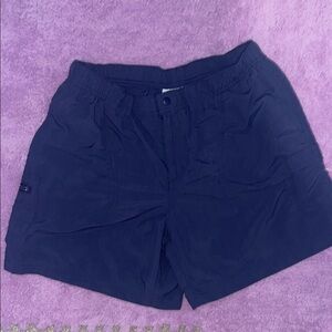 Columbia Navy Elastic Waist Shorts
